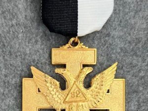 Scottish Rite 32nd Degree Jewel Wings Up Black and White Ribbon