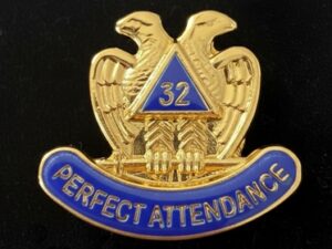 Scottish Rite Perfect Attendance Lapel Pin