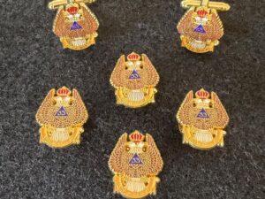 Scottish Rite 33rd Degree Eagle Wings Up Shirt Studs and Cuff Links
