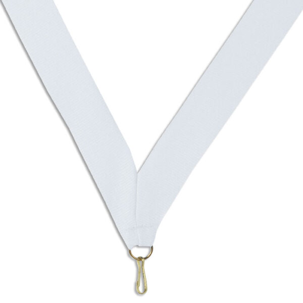 7/8" Wide Award Ribbon in White