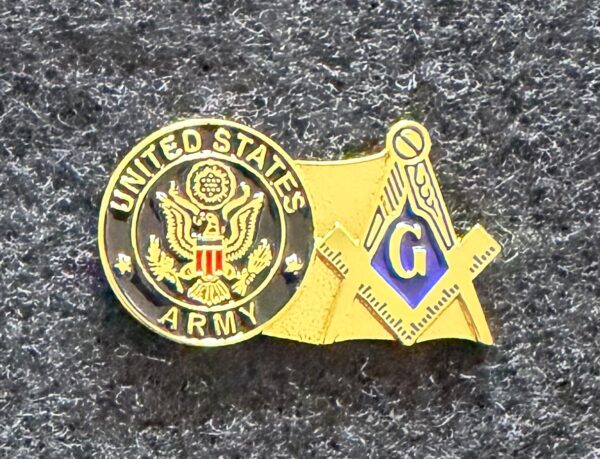 Masonic United States Army Veteran Lapel Pin