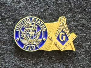 Masonic United States Navy Veteran Lapel Pin