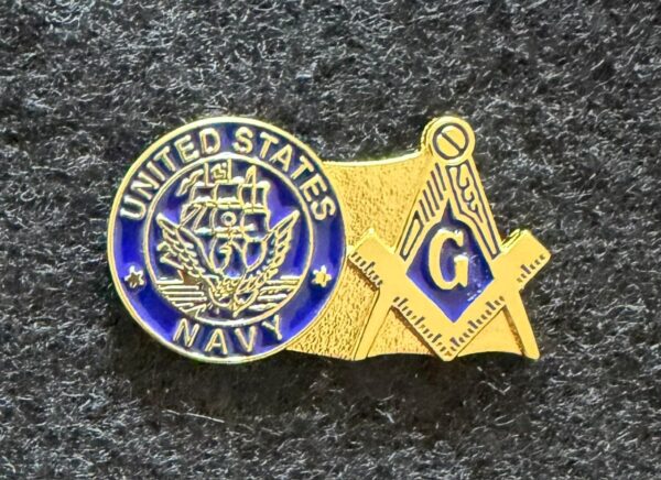 Masonic United States Navy Veteran Lapel Pin
