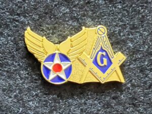 Masonic United States Air Force Veteran Lapel Pin
