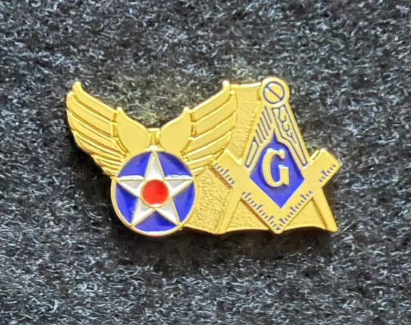 Masonic United States Air Force Veteran Lapel Pin